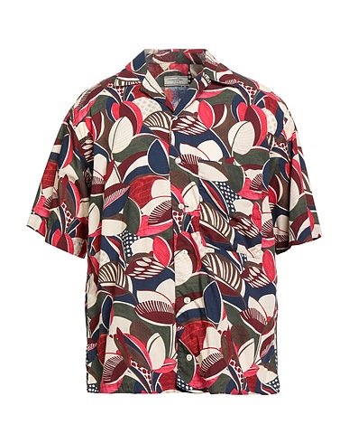 TINTORIA MATTEI 954 Patterned shirt Burgundy 100% Cotton