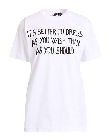 MOSCHINO Oversize-T-Shirt COUTURE White 100% Cotton