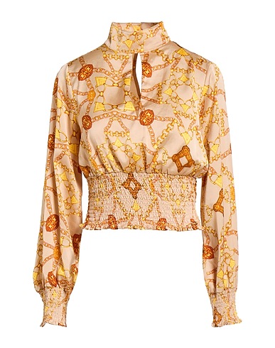 GUESS Top Beige 100% Polyester