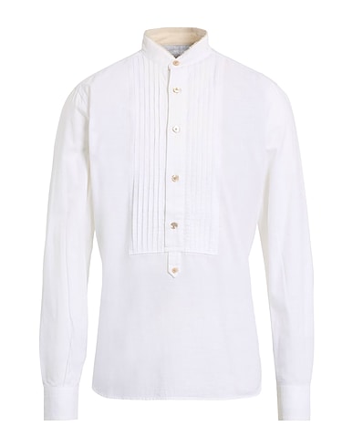 ELEVENTY Solid color shirt PLATINUM Off white 100% Cotton