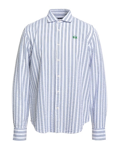 LA MARTINA Striped shirt Blue 100% Cotton