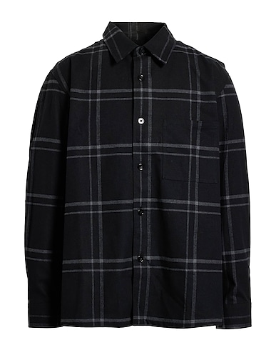 THEORY Καρό πουκάμισο Μαύρο 58% Βαμβάκι, 42% Πολυεστέρας