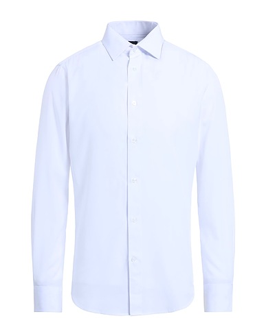 SCOTCH & SODA Camicia tinta unita Bianco 93% Poliestere, 7% Elastan