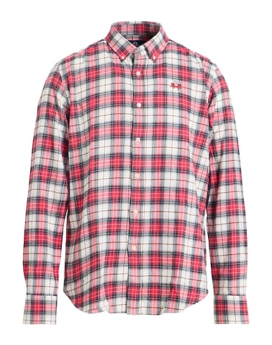 LA MARTINA Checked shirt Red 100% Cotton