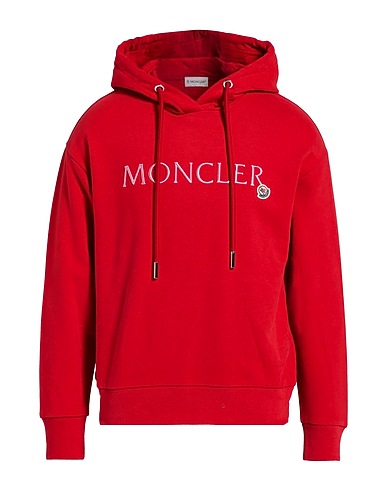 MONCLER Hooded track jacket Red 100% Cotton