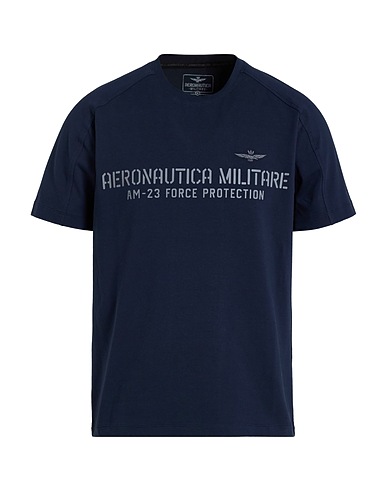 AERONAUTICA MILITARE T-shirt Blu navy 95% Cotone, 5% Elastan