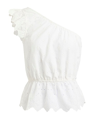 GUESS One-shoulder top White 100% Cotton