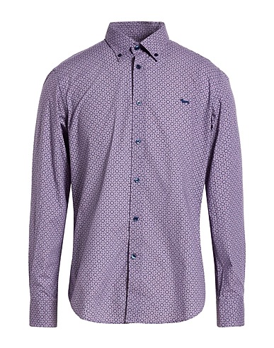 HARMONT & BLAINE Patterned shirt Lilac 100% Cotton