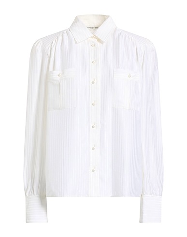 ALESSANDRA RICH Solid colour shirts & blouses Ivory 55% Cotton, 45% Silk