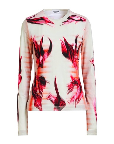 JEAN PAUL GAULTIER Top Beige 87% Polyester, 13% Elastane