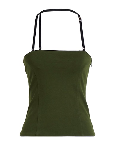THE ATTICO Top Military green 68% Rayon, 27% Polyamide, 5% Elastane