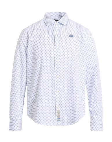 LA MARTINA Patterned shirt Blue 100% Cotton