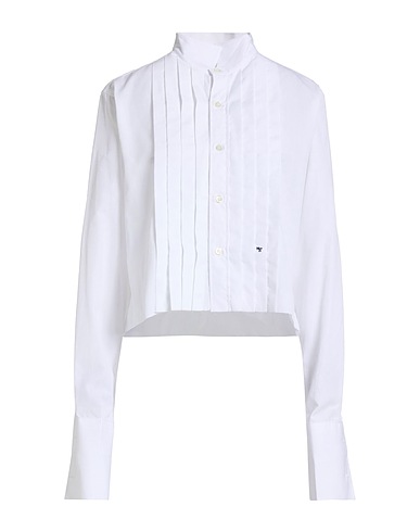 HOMMEGIRLS Solid color shirts & blouses White 100% Cotton