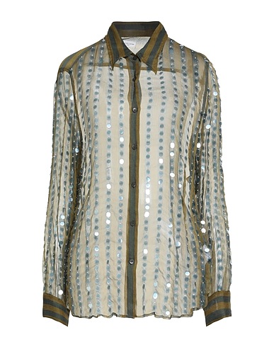 DRIES VAN NOTEN Silk shirts & blouses Military green 100% Silk
