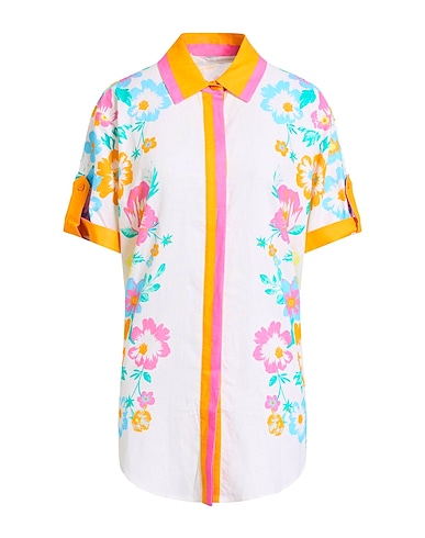 HERZENSANGELEGENHEIT Linen shirt OFF WHITE 55% Linen, 45% Viscose