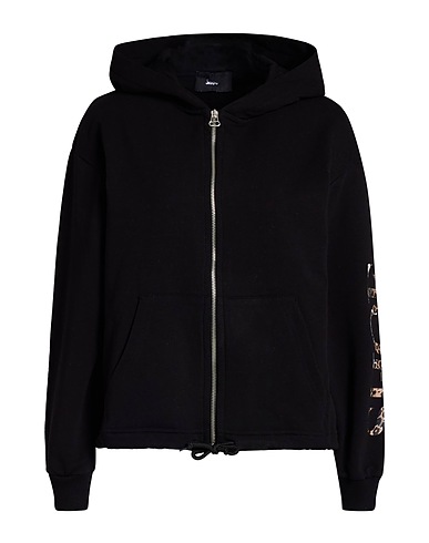 SHOE Hooded sweatshirt Black 94% Cotton, 6% Elastane