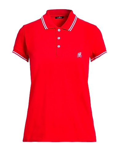 HOGAN Polo shirt Red 96% Cotton, 4% Elastane