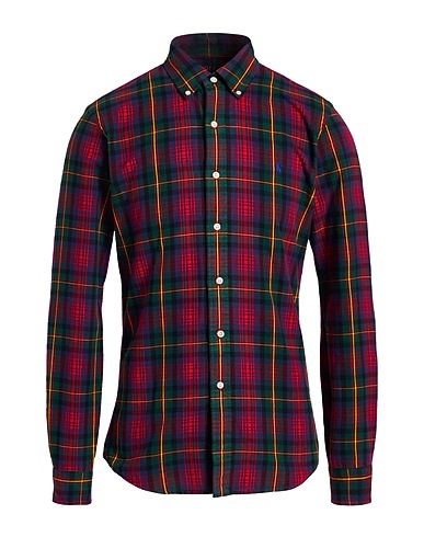 POLO RALPH LAUREN Checked shirt Dark green 100% Cotton