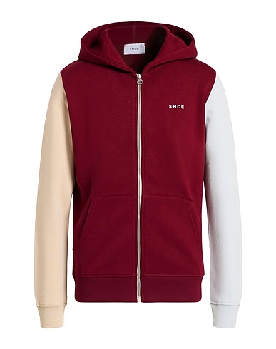 SHOE Hooded track jacket  Burgundy 100% Cotton