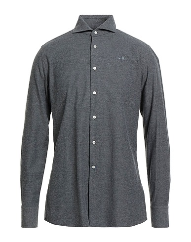 LA MARTINA Solid color shirt BLUE RIBBON BY XACUS 95% Cotton, 5% Cashmere