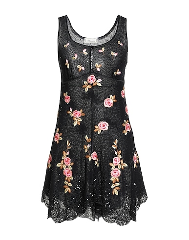 BLUMARINE Short dress Black 100% Cotton, PVC - Polyvinyl chloride, Viscose