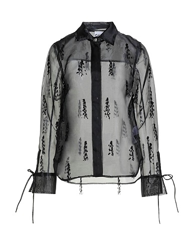 GANNI Shirts Black 100% Recycled polyester