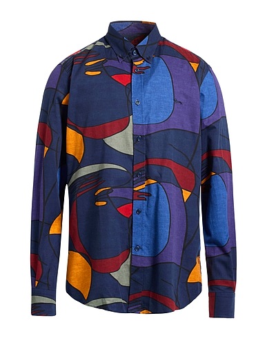 HARMONT & BLAINE Patterned shirt BLU 100% Cotton