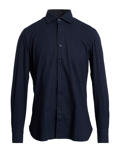 ERRICO FORMICOLA Napoli Checked shirt Midnight blue 100% Cotton