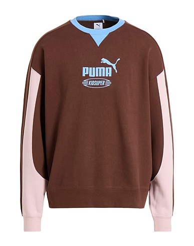 PUMA Sweatshirt X KIDSUPER STUDIOS Brown 100% Cotton, Elastane
