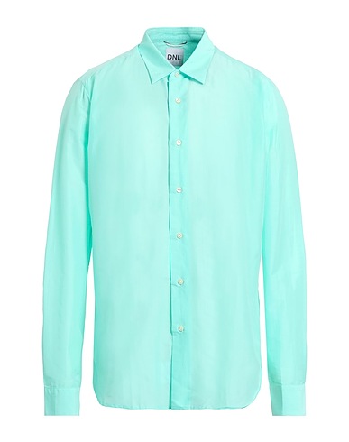 DNL Solid colour shirt Turquoise 90% Cotton, 10% Polyester