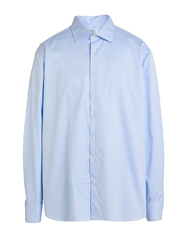 STENSTRÖMS Camicia tinta unita Celeste 100% Cotone