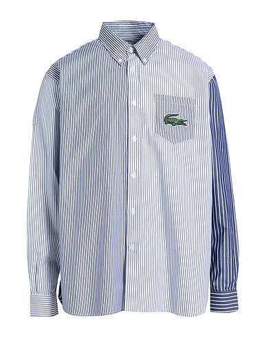 LACOSTE Striped shirt Midnight blue 100% Cotton