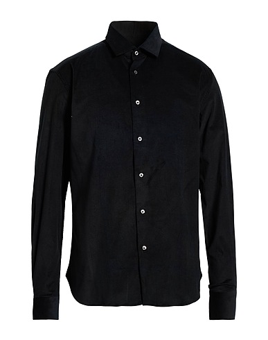 LIBERTY ROSE Solid color shirt Black 96% Cotton, 4% Elastane