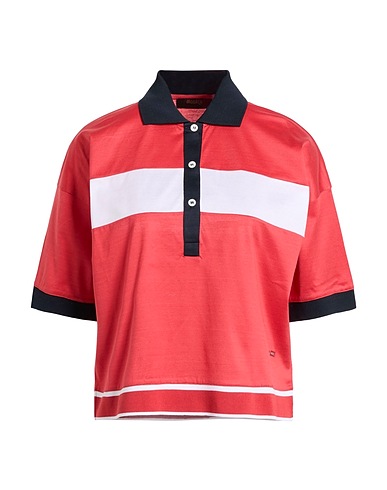 MOORER Polo shirt Tomato red 100% Cotton