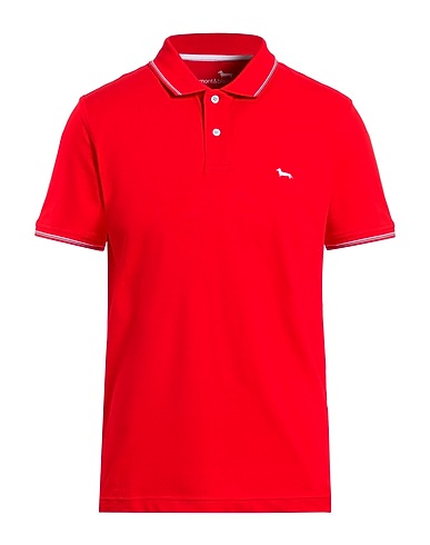 HARMONT & BLAINE Polo shirt Red 95% Cotton, 5% Elastane