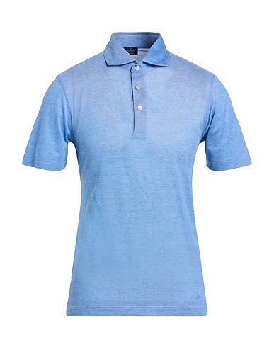 BARBA Napoli Polo shirt Sky blue 100% Cotton