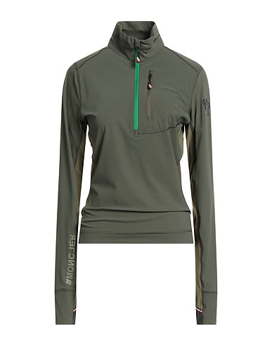 MONCLER GRENOBLE Sweatshirt Military green 72% Polyamide, 28% Elastane
