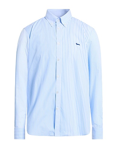 HARMONT & BLAINE Striped shirt Sky blue 100% Cotton