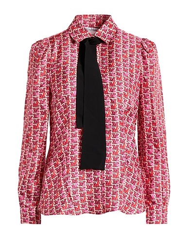 MAX MARA Patterned shirts & blouses Pink 100% Silk