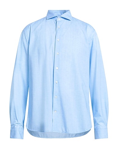 TRAIANO Camicia tinta unita Celeste 42% Poliammide, 42% Poliestere, 16% Elastan