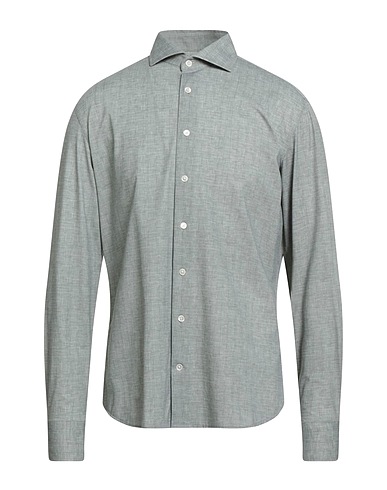 TRAIANO Solid colour shirt Sage green 42% Polyamide, 42% Polyester, 16% Elastane