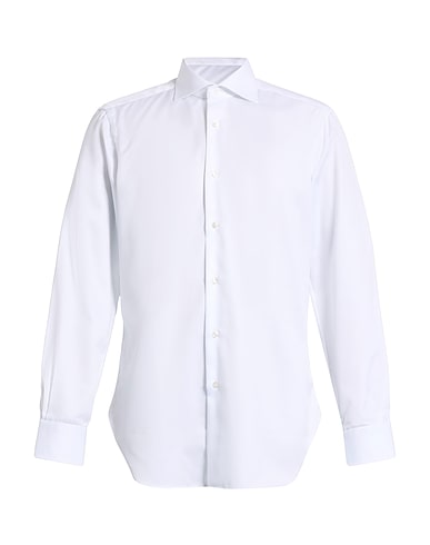 BARBA Napoli Camicia tinta unita Bianco 100% Cotone