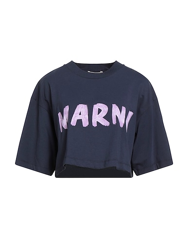 MARNI Crop top Blu navy 100% Cotone