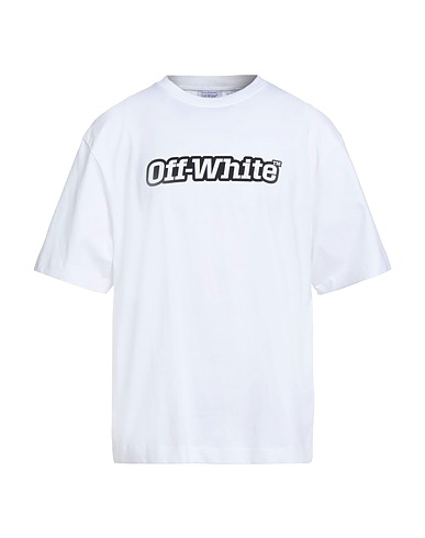 OFF-WHITE™ T-shirt Bianco 100% Cotone, Elastan