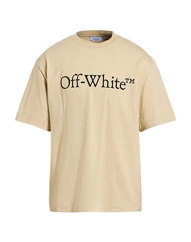 OFF-WHITE™ T-shirt Beige 100% Cotone, Elastan