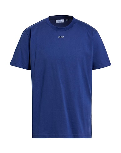 OFF-WHITE™ Basic T-Shirt Navy blue 100% Cotton, Elastane