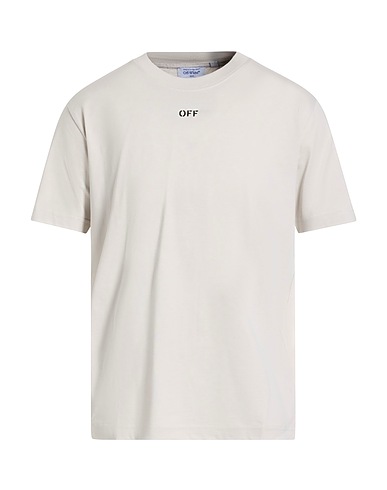 OFF-WHITE™ Basic T-Shirt Light grey 100% Cotton, Elastane