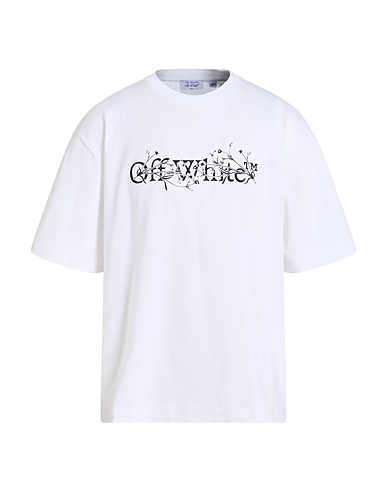 OFF-WHITE™ Camiseta Blanco 100% Algodón, Elastán