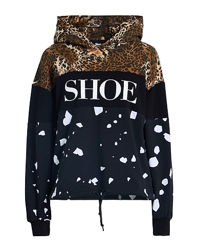 SHOE Hooded sweatshirt Black 90% Cotton, 10% Elastane