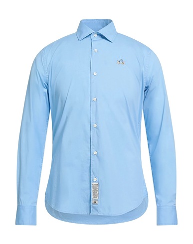 LA MARTINA Solid colour shirt 97% Cotton, 3% Elastane